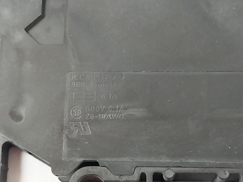 Lot of 2X Phoenix Contact UK5-HESI Terminal Fuse Holder 800V 6.3A IEC 60947-7-3