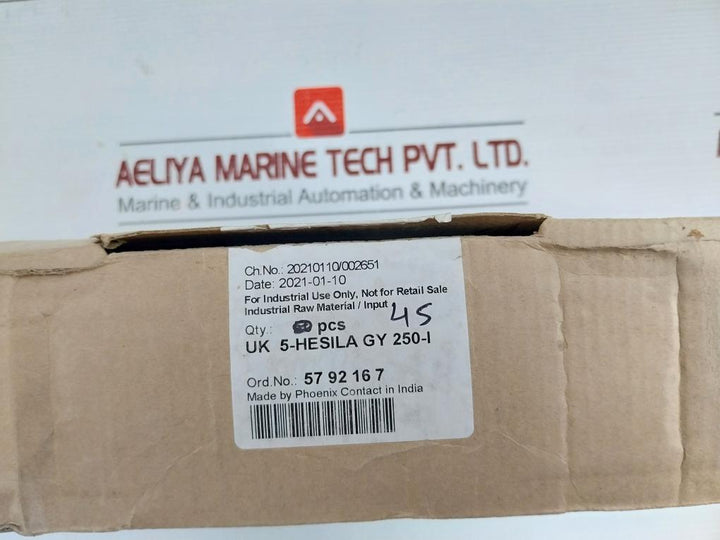 Lot Of 10X Uk 5-hesila Gy 250-i Fuse Terminal Block Phoenix Contact