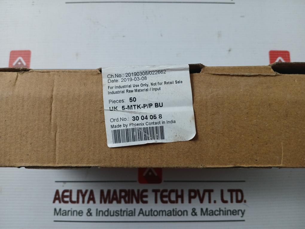 Phoenix Contact Disconnect Terminal Block Uk 5-mtk-p/P Bu (1 Box = 50 Pcs)
