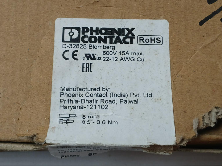 Uk 5-mtk-p/P Bu Disconnect Terminal Block Phoenix Contact 1 Box (50 Pcs)
