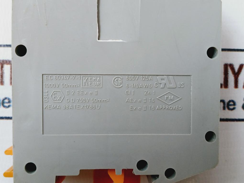 Lot of 2X Phoenix Contact UKH 50 High-current Terminal Block 750V 50MM2