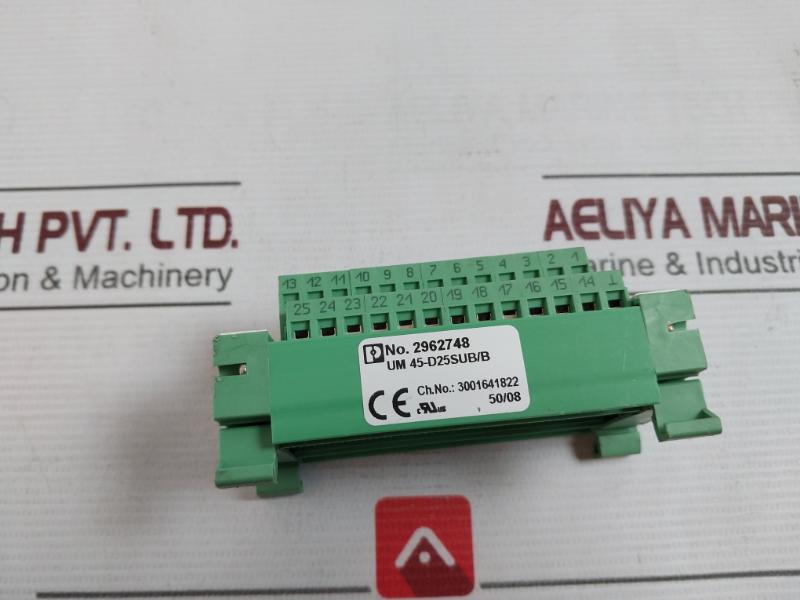 Phoenix Contact Um 45-d25Sub/B Termination Board 2962748 3001641822