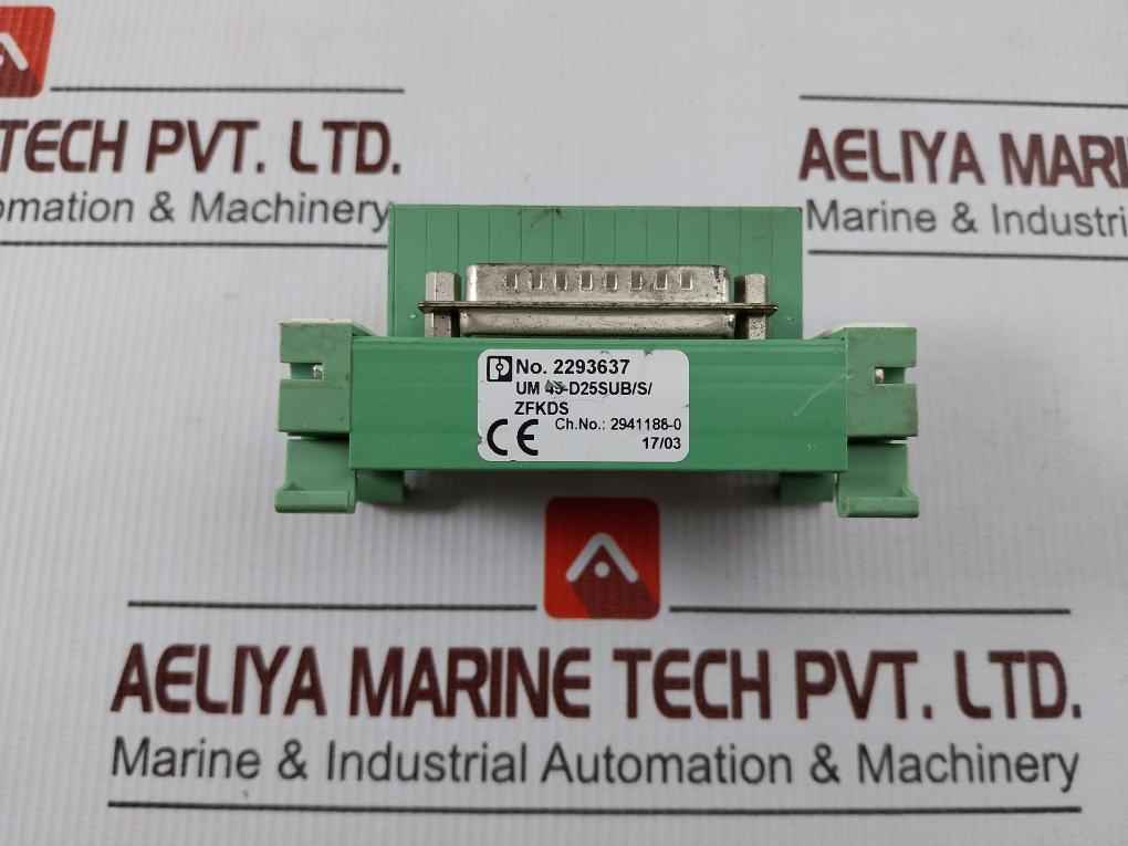 Phoenix Contact Um 45-d25sub/s/zfkds Sub Interface Module