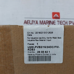 Phoenix Contact Umk-pvb2/16/24Dc/Fm-kds3 Relay Module 2905621