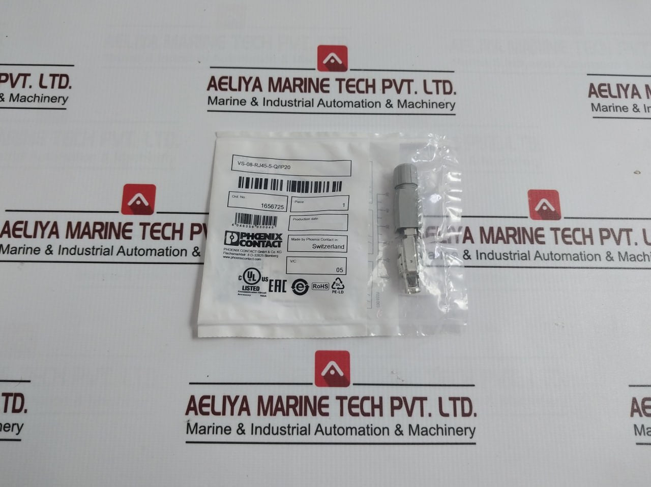 Phoenix Contact Vs-08-rj45-5-q/Ip20 Ethernet Connector 1656725