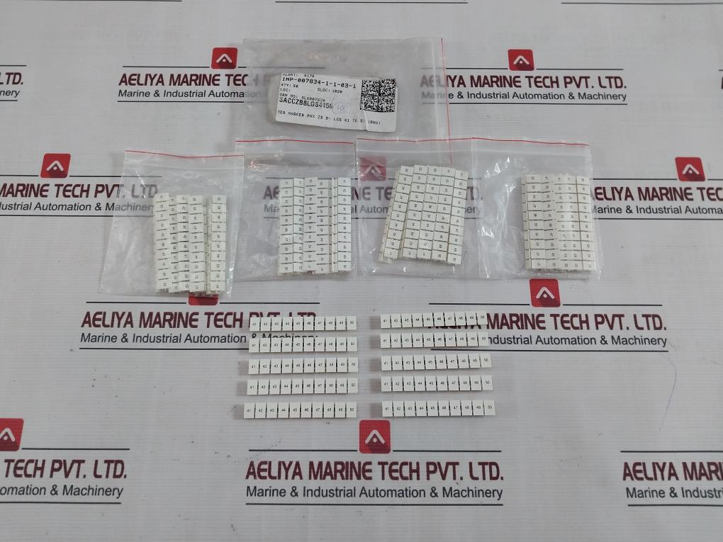 Phoenix Contact Zb 8,Lgs:Fortl.Zahlen 41-50 Marker For Terminal Block Packet