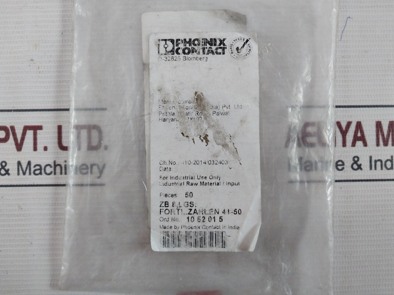 Phoenix Contact Zb 8,Lgs:Fortl.Zahlen 41-50 Marker For Terminal Block Packet