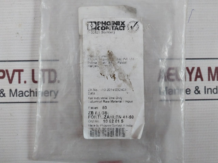 Phoenix Contact Zb 8,Lgs:Fortl.Zahlen 41-50 Marker For Terminal Block Packet