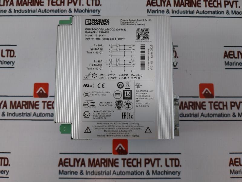 Phoenix Quint-diode/12-24Dc/2X20/1X40 Diode Module