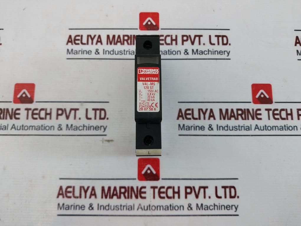 PHOENIX CONTACT VAL-MS 120 ST Surge Protection Plug 120 ST, 150V AC