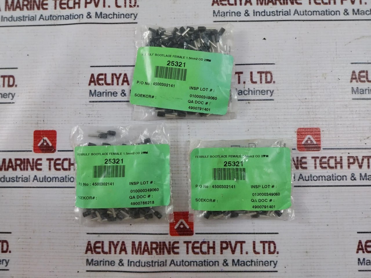 Phoenix Contact Ai 1,5-8 Bk Ferrule Bootlace Female 09 V/C 02 (1Bag = 100Pcs)