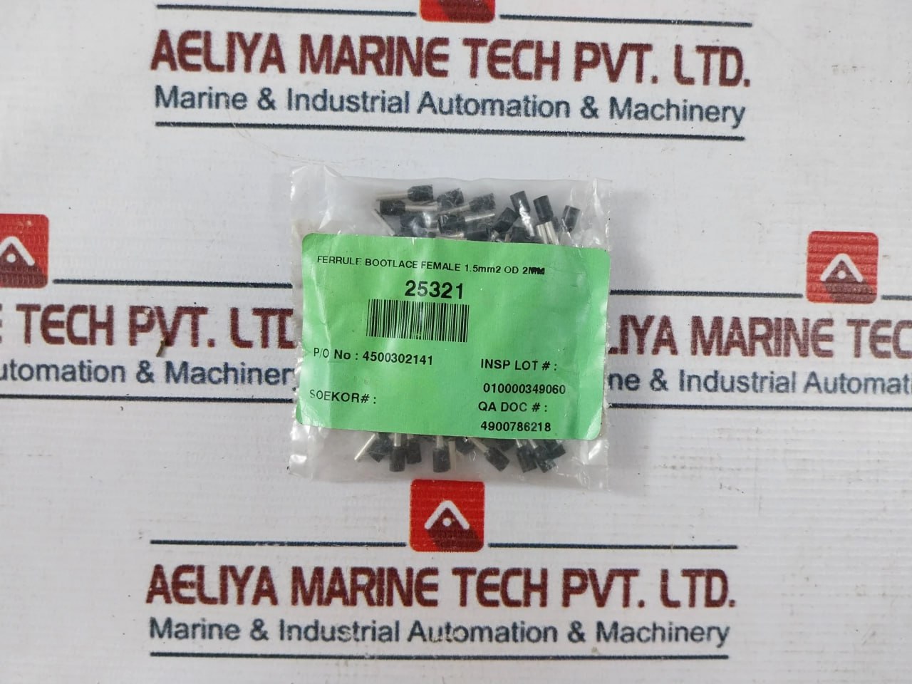 Phoenix Contact Ai 1,5-8 Bk Ferrule Bootlace Female 09 V/C 02 (1Bag = 100Pcs)