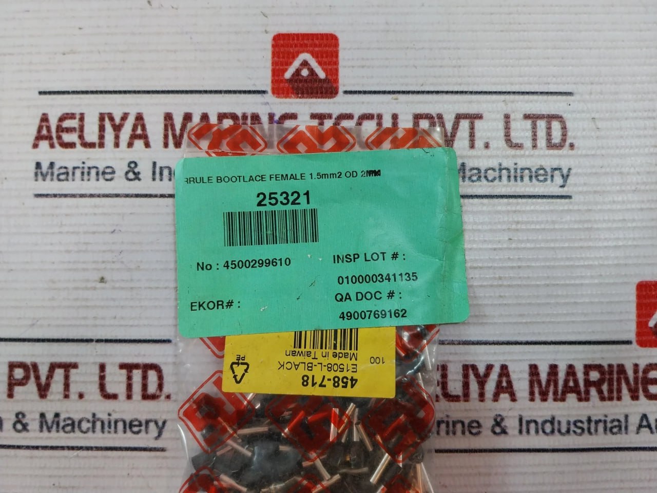 Phoenix Contact Ai 1,5-8 Bk Ferrule Bootlace Female 09 V/C 02 (1Bag = 100Pcs)