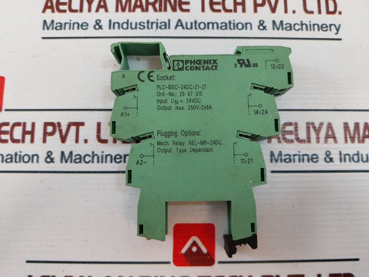 Phoenix Contact Plc-bsc-24Dc/21-21 Relay Socket 29 67 015 250V