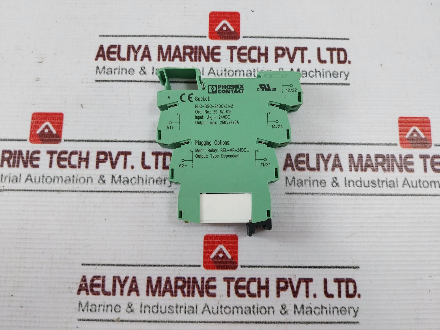 Lot Of 3X Phoenix Contact Plc-bsc-24Dc/21-21 Relay Socket, Terminal Block 24Vdc