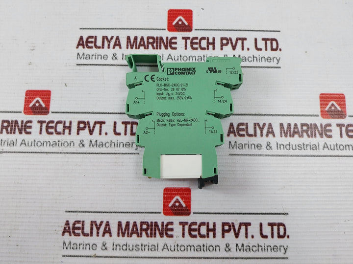 Lot of 3X Phoenix Contact PLC-BSC-24DC/21-21 Relay Socket, Terminal Block 24VDC