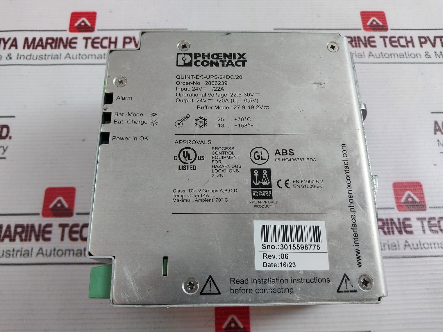Phoenix Contact Quint-dc-ups/24Dc/20 Power Supply 22.5-30V 2866239