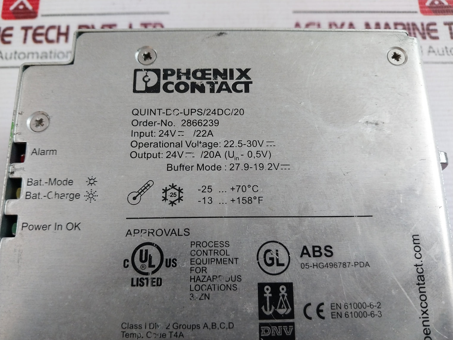 Phoenix Contact Quint-dc-ups/24Dc/20 Power Supply 22.5-30V 2866239