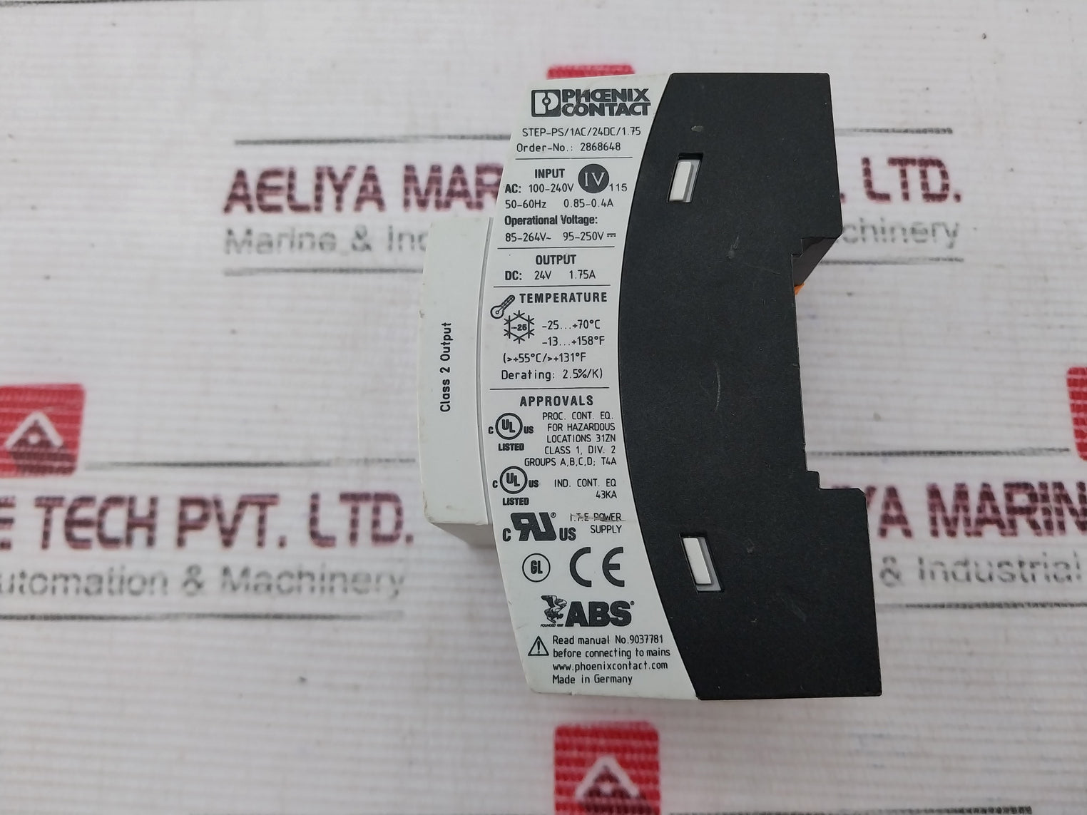 Phoenix Contact Step-ps/1ac/24dc/1.75 Switching Power Supply 100-240v 50-60hz