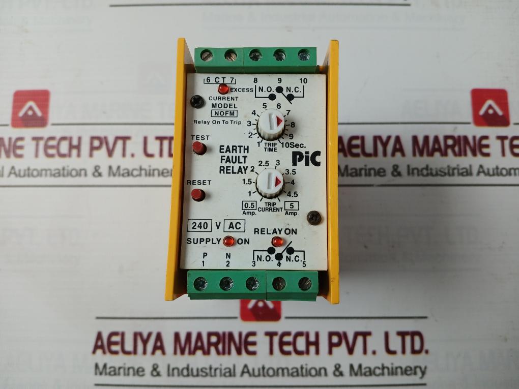 Pic Nofm 1 Phase Earth Fault Relay 1-10 Sec 240V Ac