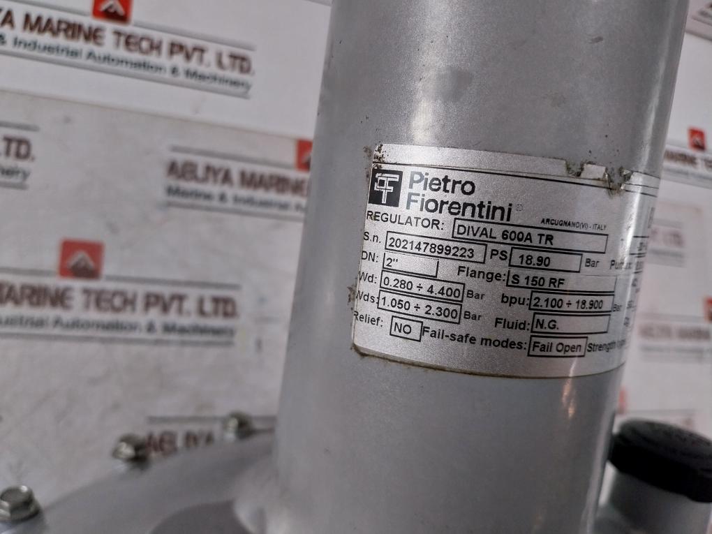 Pietro Fiorentini Dival 600A Tr Gas Pressure Regulator 18.90 Bar