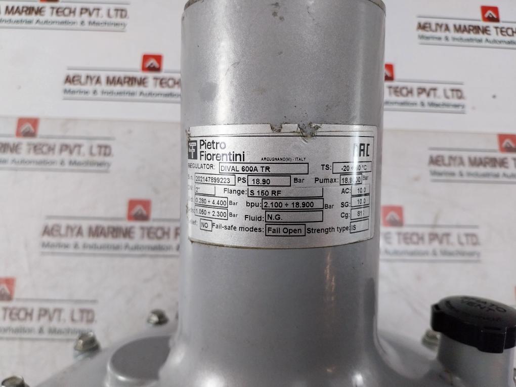 Pietro Fiorentini Dival 600A Tr Gas Pressure Regulator 18.90 Bar