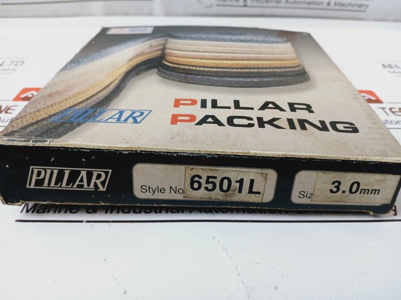 Pillar 6501L Carbonized Fiber Square Braid Packing 3.0Mm Set