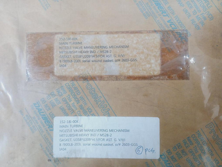 Pillar Ms28-2 Spiral Wound Gasket 2603-gge Ansi 900lb 304/f-g-gs Nozzle Valve