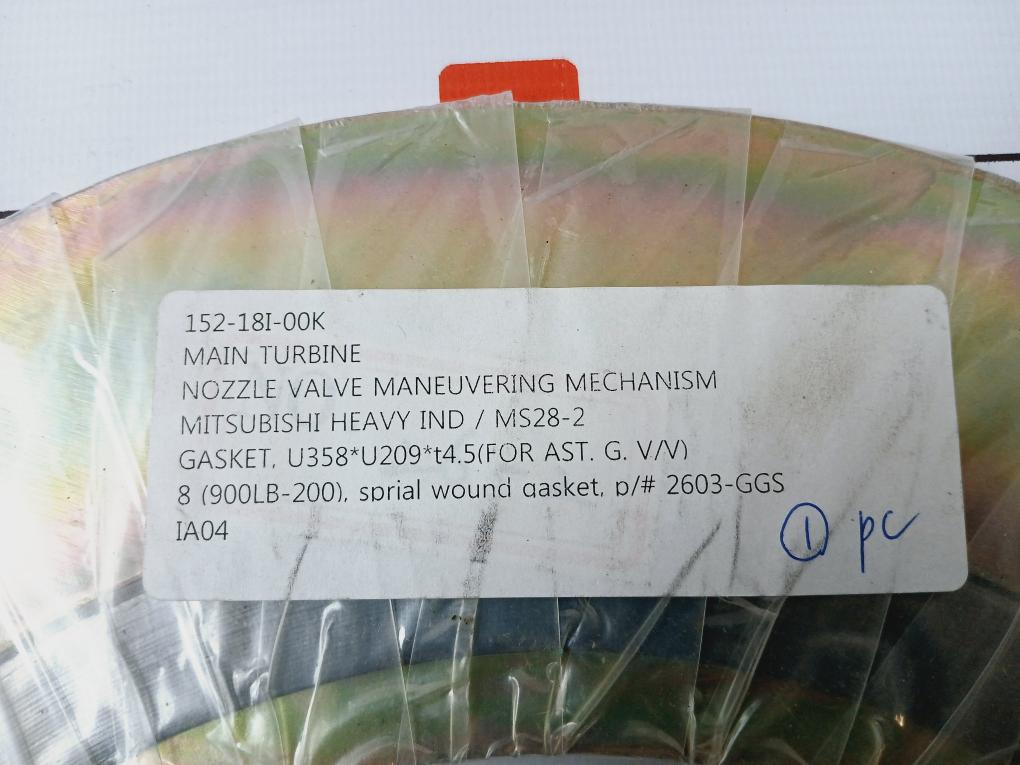 Pillar Ms28-2 Spiral Wound Gasket 2603-gge Ansi 900lb 304/f-g-gs Nozzle Valve