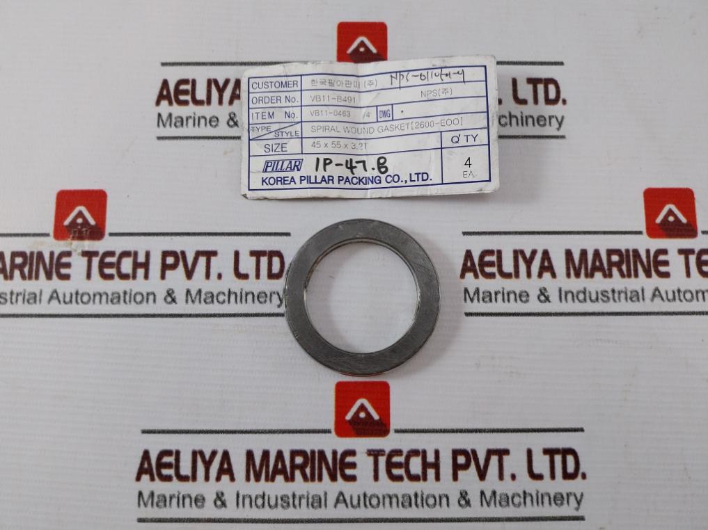 Pillar Spiral Wound Gasket Vb11-b491 45X55X3.2T