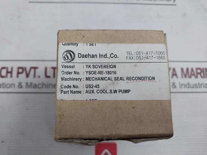 Pillar Us-2-45 Mechanical Seal Set Es10-045Jp,0Gs-000-009,Svs125-2