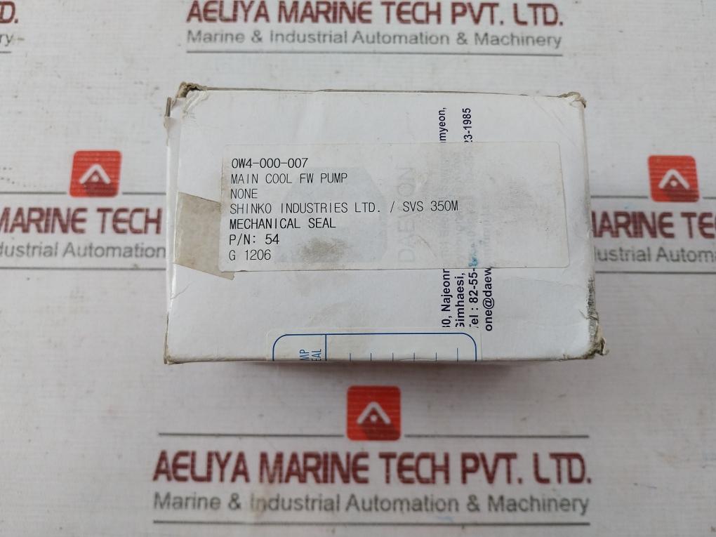 Pillar Us-2-60 Mechanical Seal Set 0W4-000-007 Svs 350M