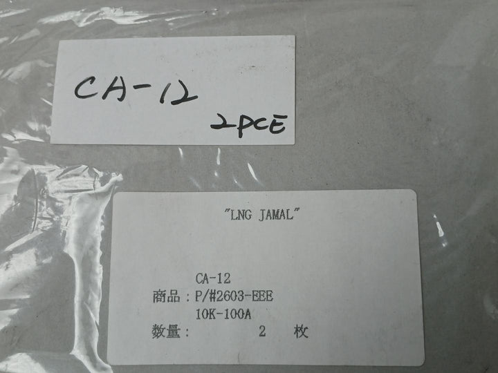 Lot Of 2X Pillar 10K-100A 304 Gasket