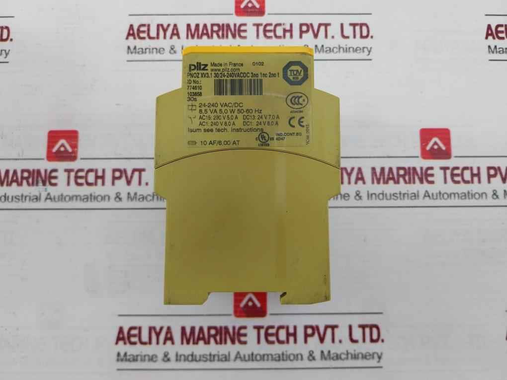 Pilz 774610 Pnoz Xv3.1 Series Safety Relay 24.0-240.0 Vac/Dc 0-30S
