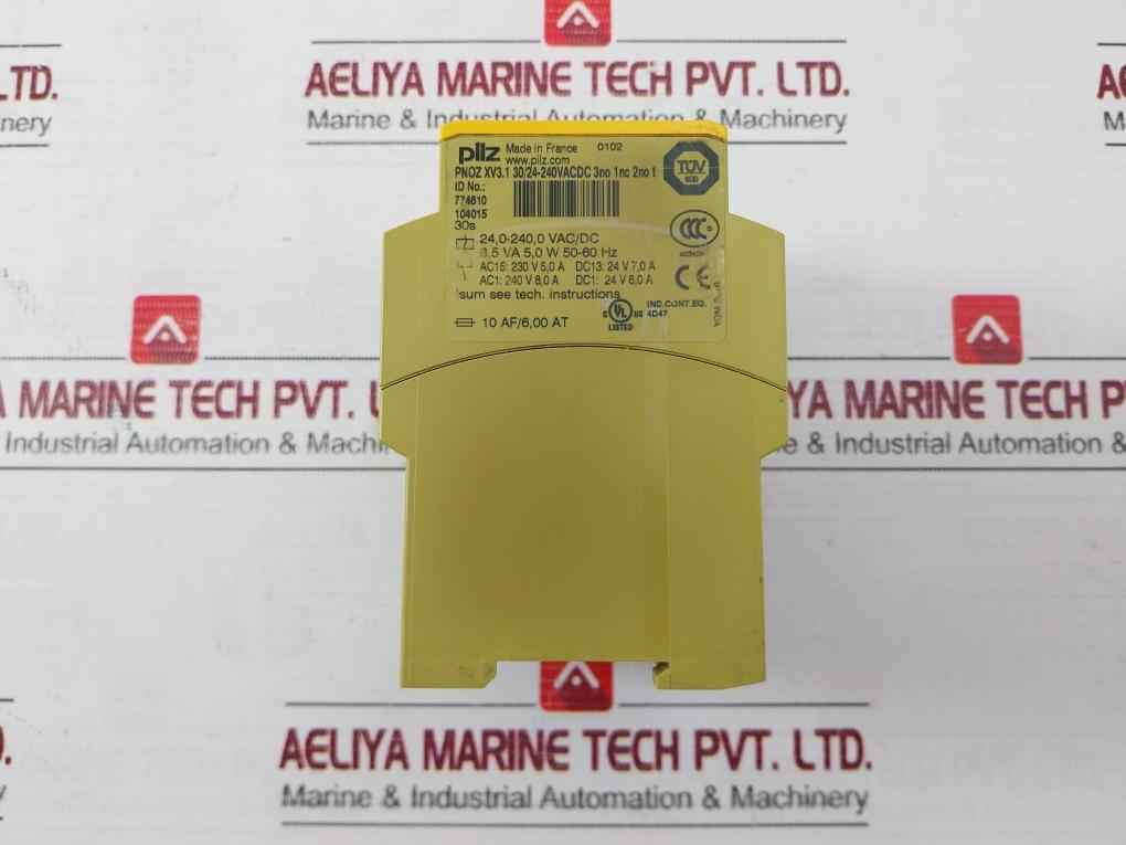 Pilz 774610 Pnoz Xv3.1 Series Safety Relay 24.0-240.0 Vac/Dc 0-30S