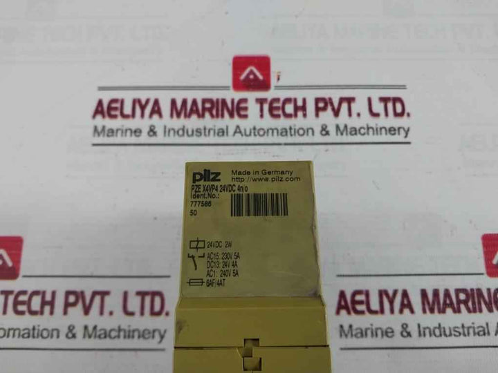 Pilz 777586 Safety Relay Module Pze X4Vp4 24Vdc 4N/O