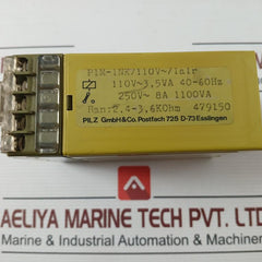Pilz P1M-1Nk Thermistor Protection Relay 110V- 3 5Va 40-60Hz 8A 1100Va