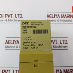 Pilz Pad/Si 800/4096I/5Vdc Safe Monitoring Relay Id No. 774405, Si 800, 5 Vdc