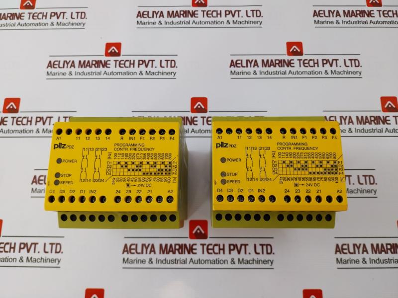 Pilz Pdz 24Vdc 2N/O 2N/C Programming Controller Frequency Safety Relay 24 Vdc