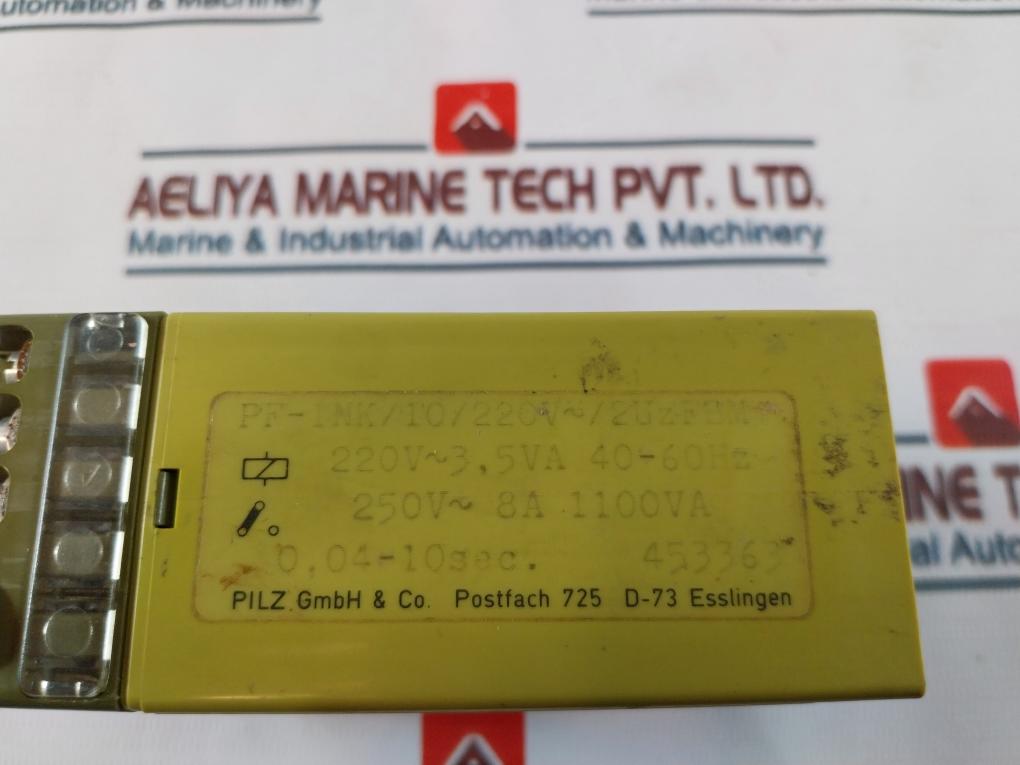 Pilz Pf-1Nk/10/220V~/2Uz-fbm Safety Relay 0,04-10Sec