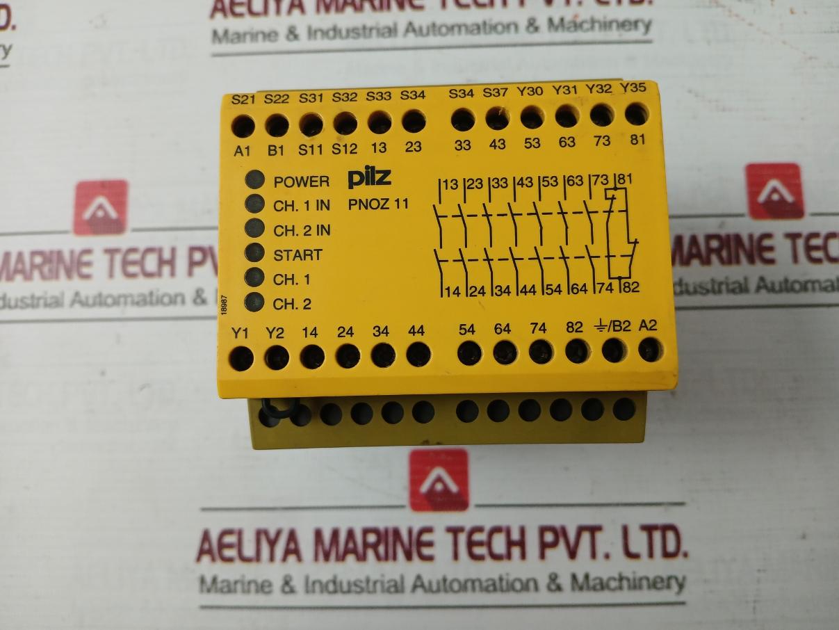 Pilz Pnoz 11 110-120Vac 24Vdc 7N/O 1N/C Safety Relays 240V 8,0A