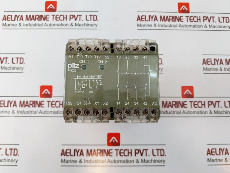 Pilz Pnoz 1 3S/1O Safety Relay 24Vac 6Va 50-60Hz, 240V 8A/400V 5A 475600