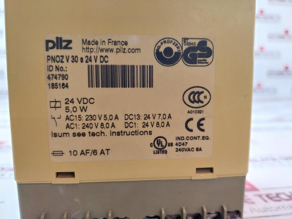 Pilz Pnoz V 30S 24Vdc Safety Relay 474790