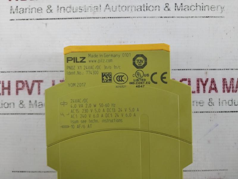 Pilz Pnoz X1 24vac/dc Safety Relay 3n/o 1n/c 774300