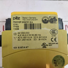Pilz Pnoz X2p Monitoring Safety Relay 24vacdc 2n/o 50-60 Hz