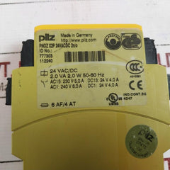 Pilz Pnoz X2p Safety Relay Module 24vac/dc 2n/o 230v 5a 50-60 Hz