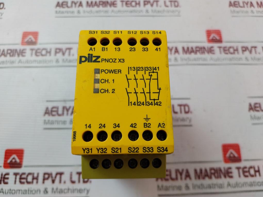 Pilz Pnoz X3 230Vac 24Vdc Safety Relay 774318 50-60Hz