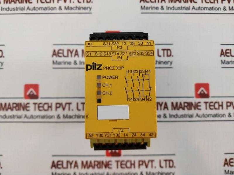 Pilz Pnoz X3P Safety Relay 24Vdc 3N/O 1N/C 1So