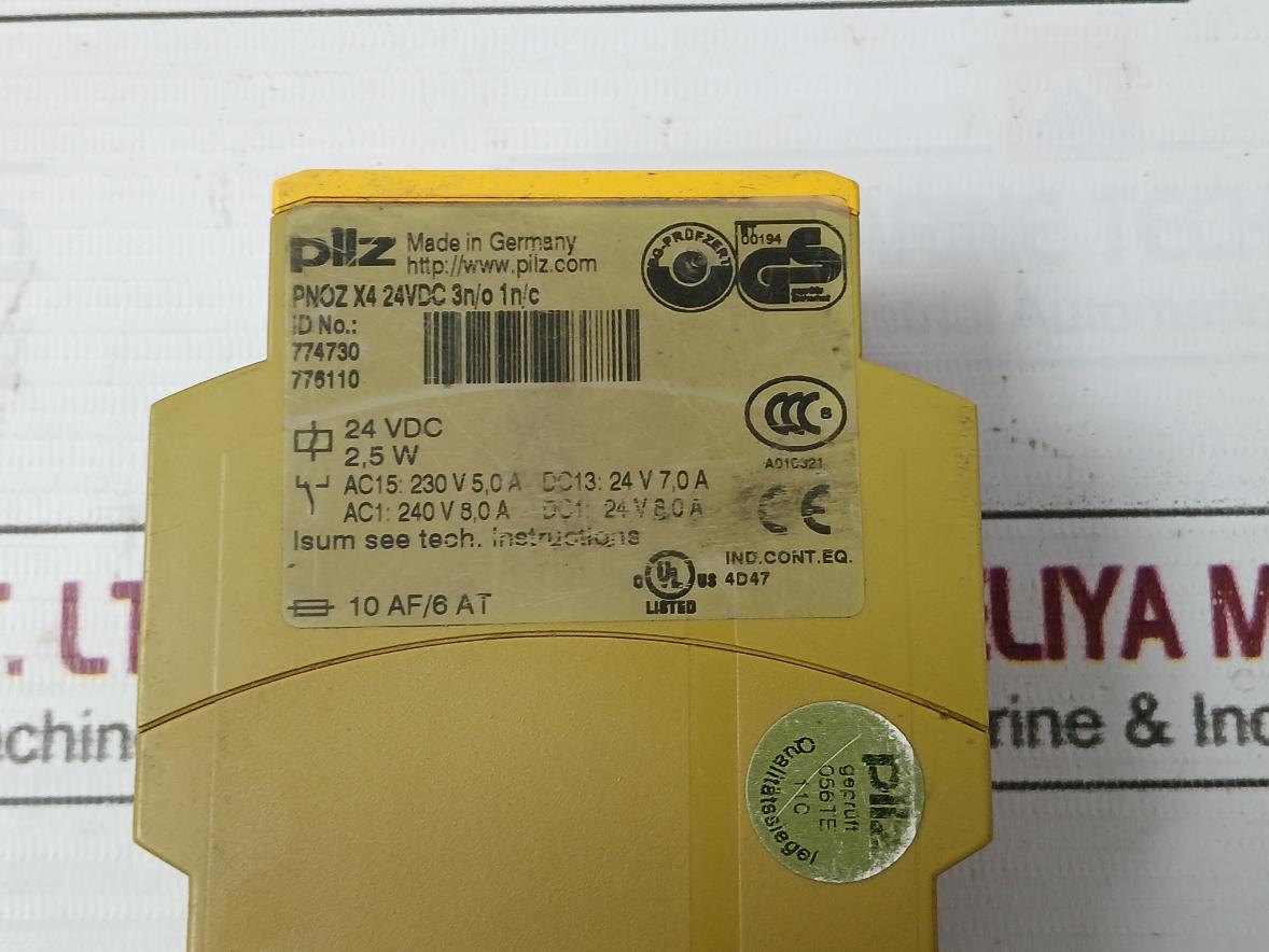 Pilz Pnoz X4 24Vdc 3N/O 1N/C Safety Relays 240V 8,0A
