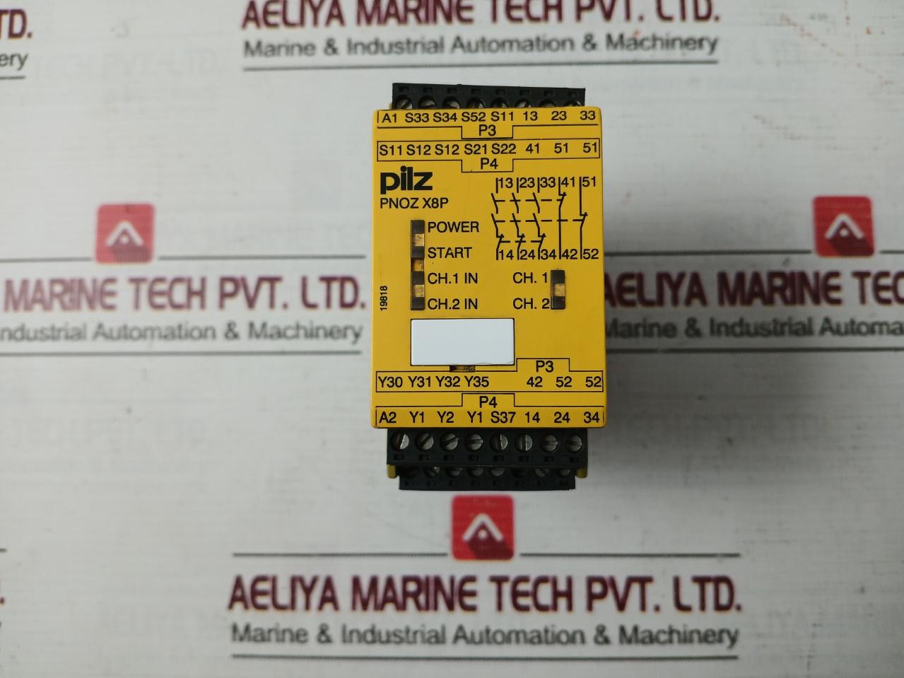 Pilz Pnoz X8P 24 Vdc 3N/O 2N/C 2So Safety Relay 24Vdc 3.5W 19818